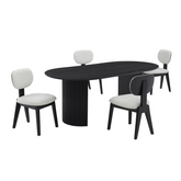 Terra 5 Piece Black Dining Set 416211.